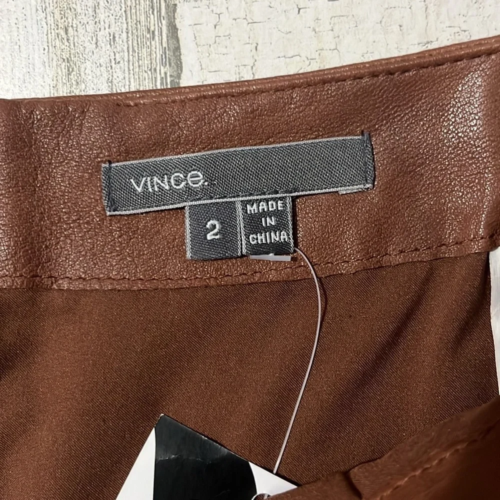 Vince Leather Skirt Size 2 - Picture 4 of 10